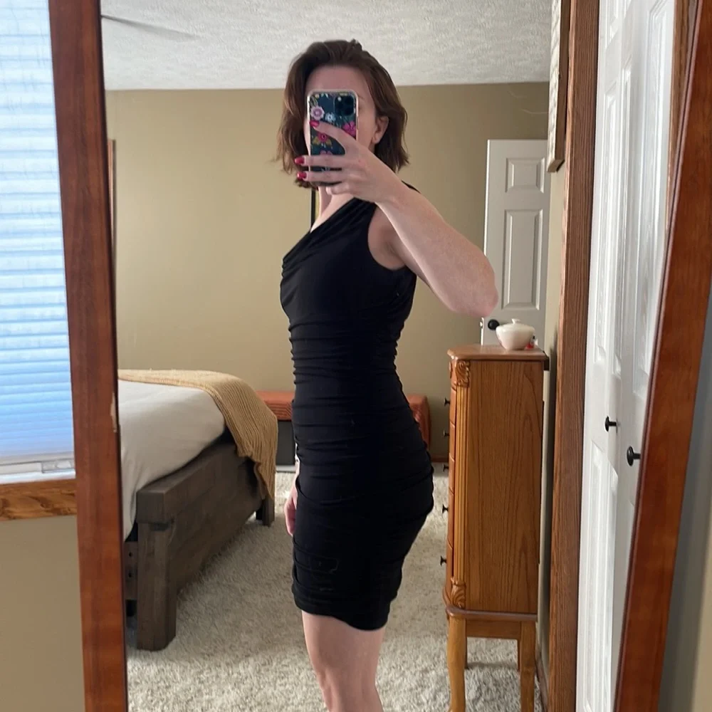 Formal black dress with bling on the back - Picture 3 of 3